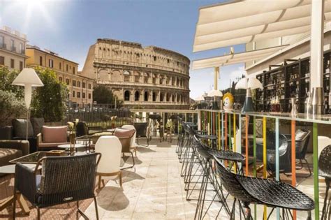 restaurants overlooking the colosseum.